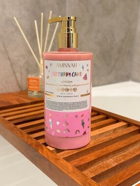 AMINNAH Birthday Cake Body Lotion | Sweet Scent | Hydrating | Self Care | NWT